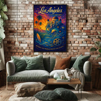 Los Angeles Dreams Vintage Art Poster Print
