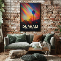 Durham Skyline Vibrant Digital Painting Poster