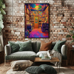 Vibrant Psychedelic Room Poster