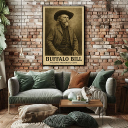 Buffalo Bill Vintage Illustration Historical or Presidential Poster