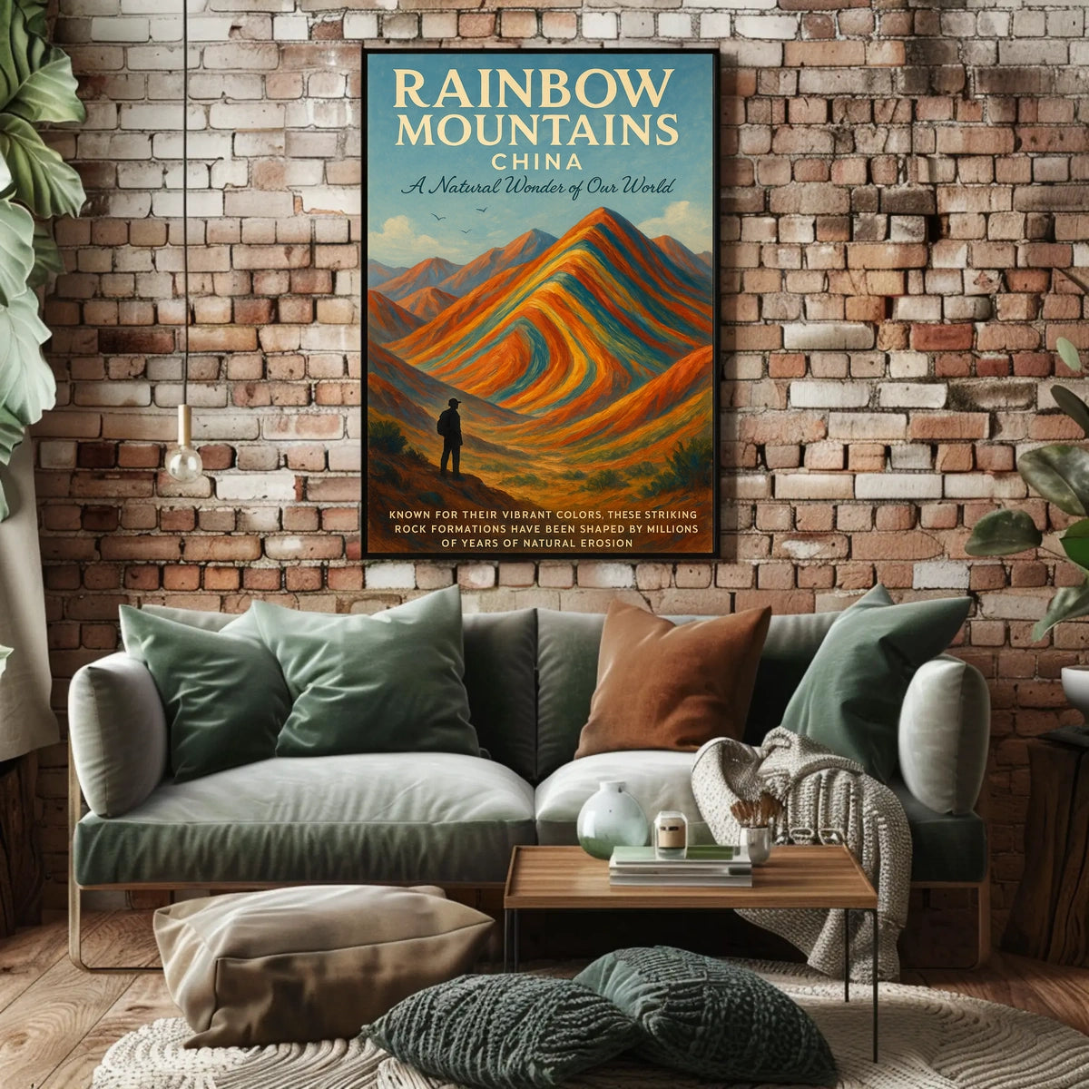 Rainbow Mountains Of China Poster