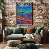 Portland Winter In The Rose City Poster