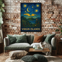 Starry Night Over The Virgin Islands Poster