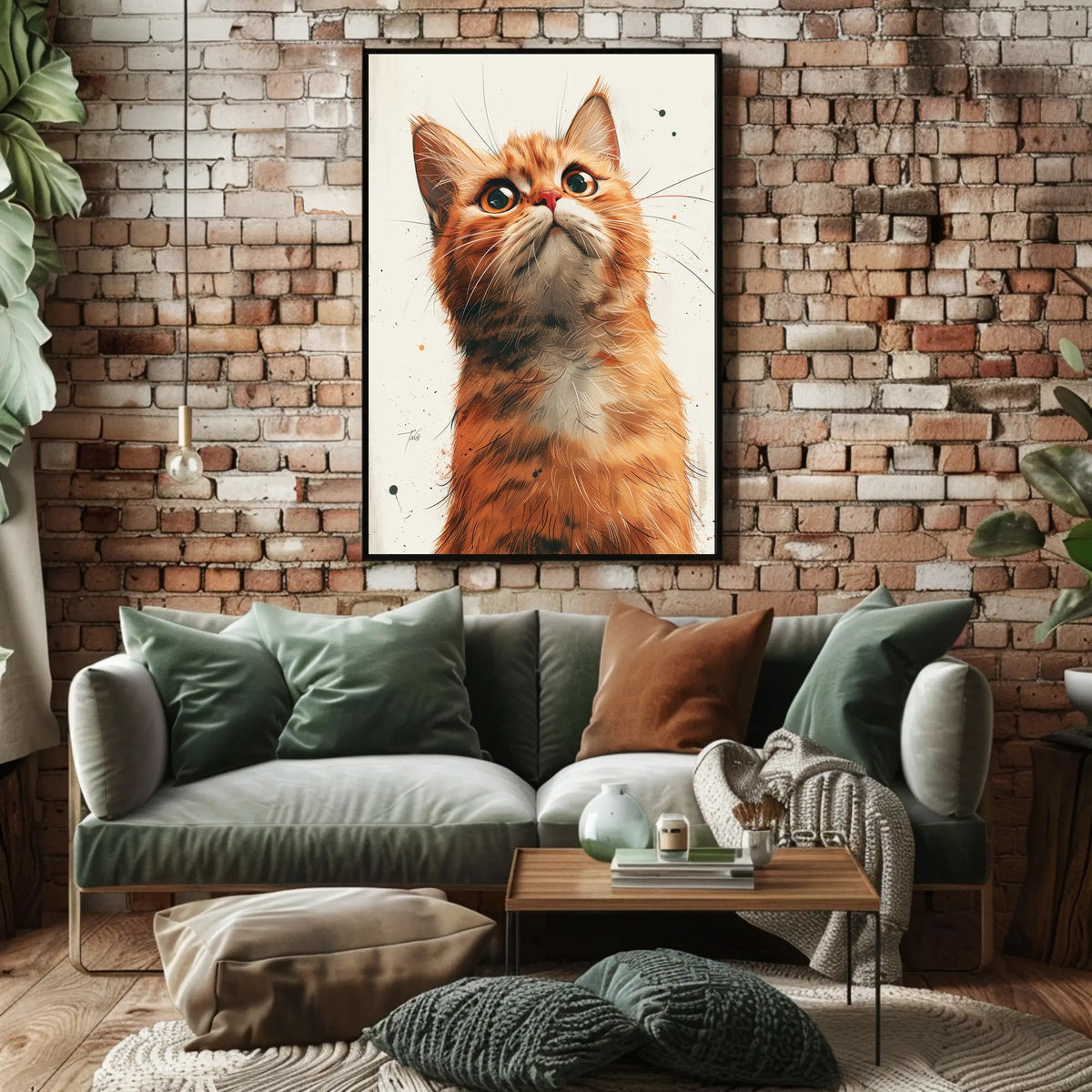 Curious Cat Portrait Poster
