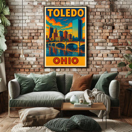 Toledo, Ohio A Vibrant Cityscape Poster