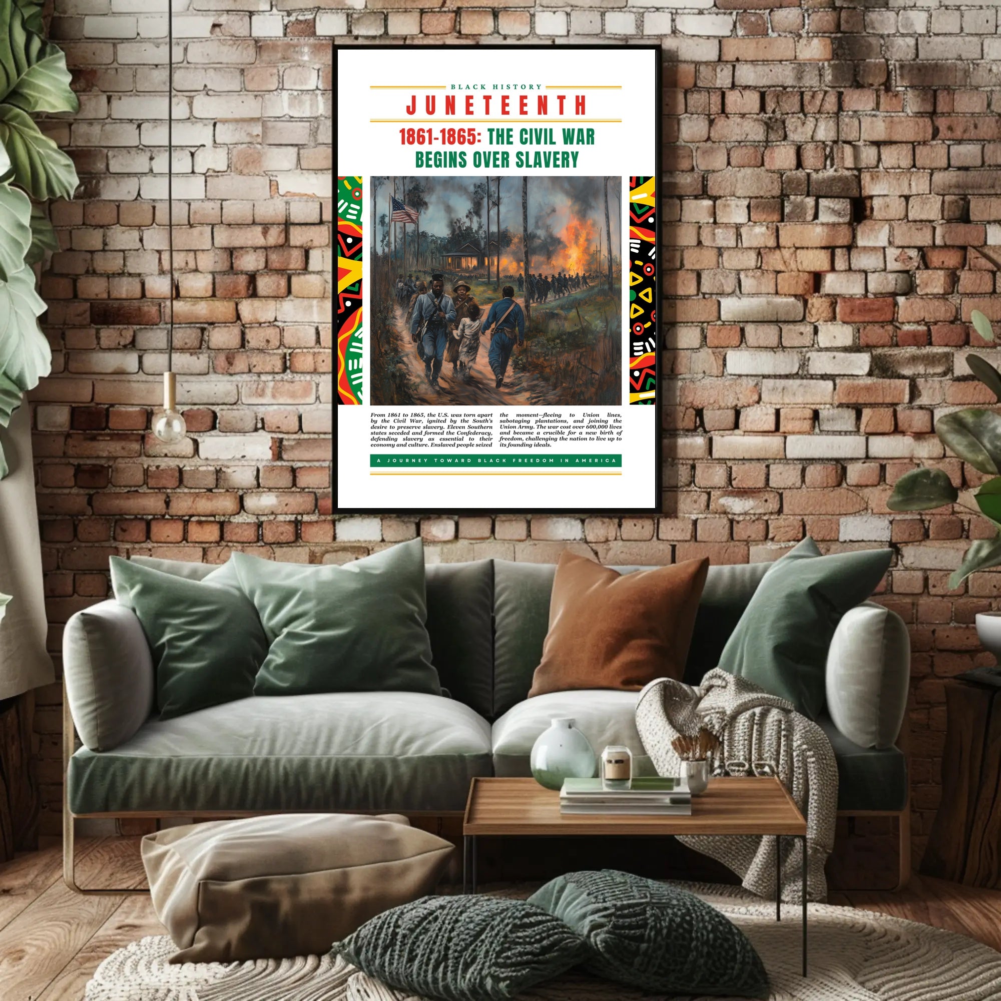 Civil War Freedom Journey Historical Poster