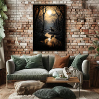 Enchanted Forest At Dusk Poster