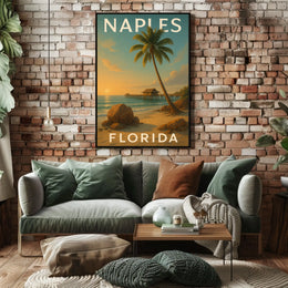 Naples Florida Coastal Serenity Poster Art Print Decor