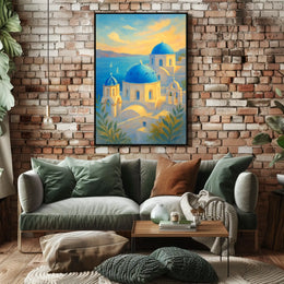 Santorini Serenity Poster