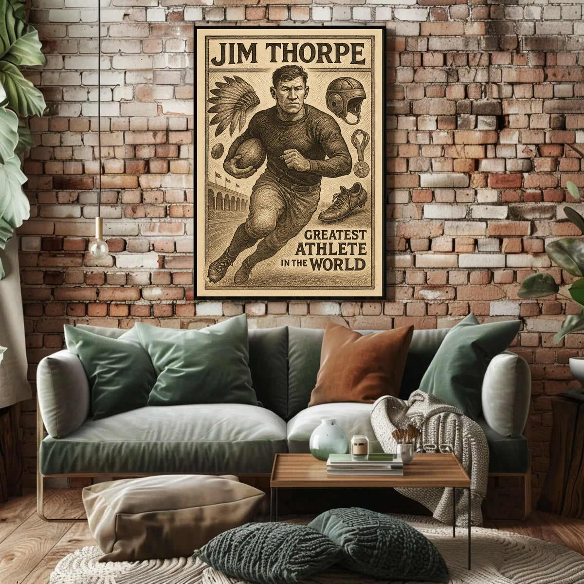 Jim Thorpe Legendary Athlete Poster