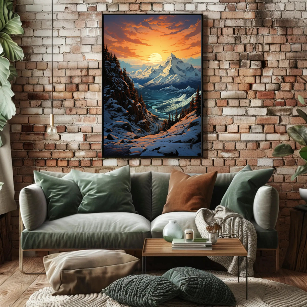 Breathtaking Sunset Mountain Landscape National Park Poster