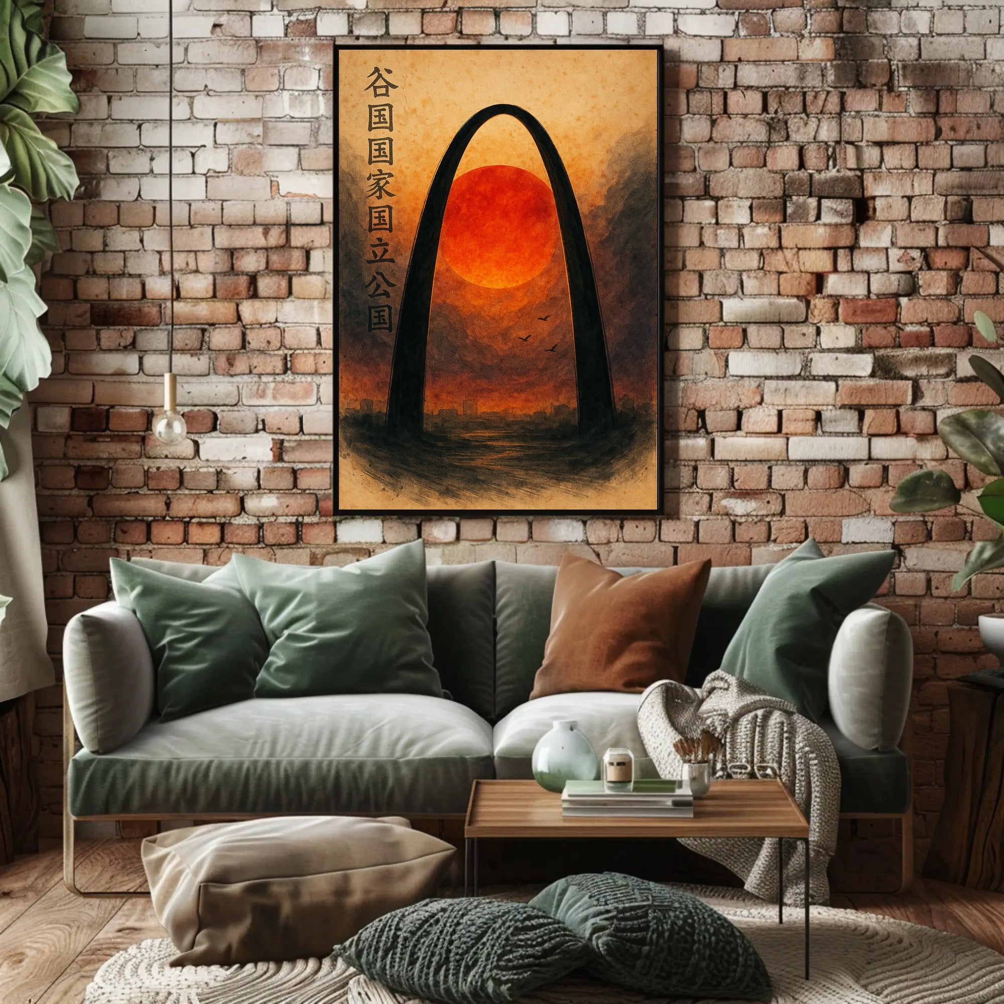 Gateway Arch Sunset Wall Art Print