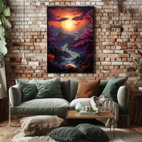 Enchanted Sunset Landscape Poster