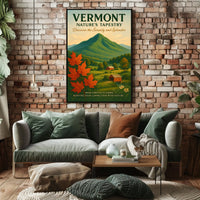Vermont Nature Landscape Mountains Forests Poster