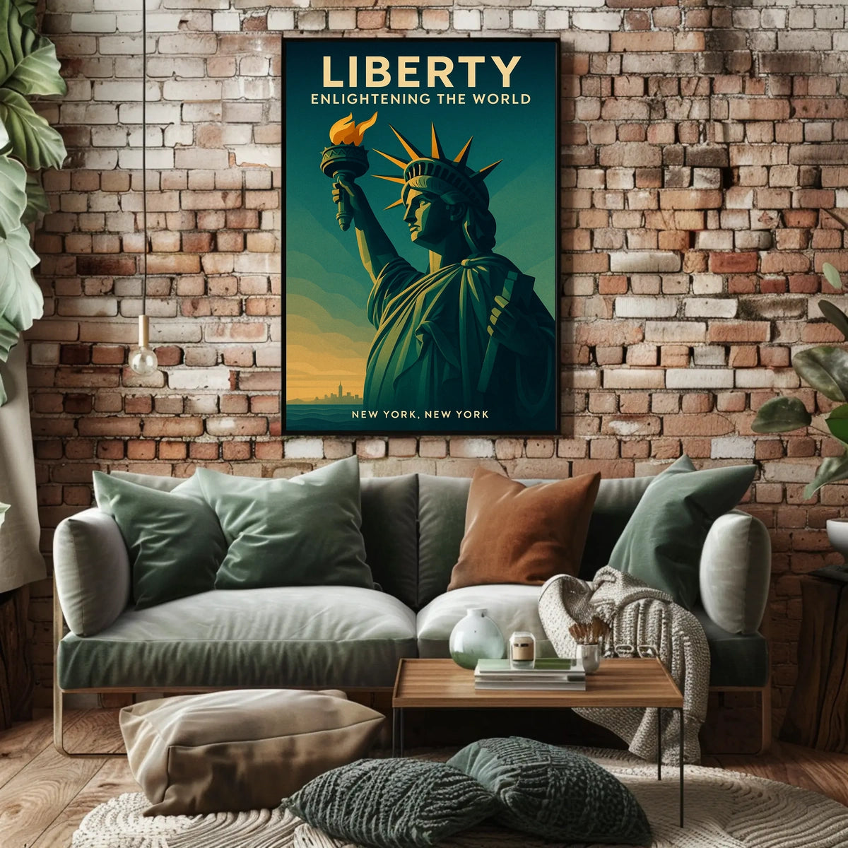 Statue of Liberty Sunrise Patriotic Poster