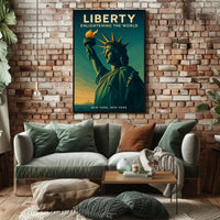 Statue of Liberty Sunrise Patriotic Poster