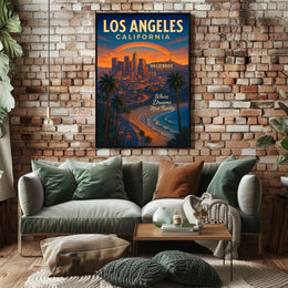 Los Angeles Where Dreams Meet Reality Poster