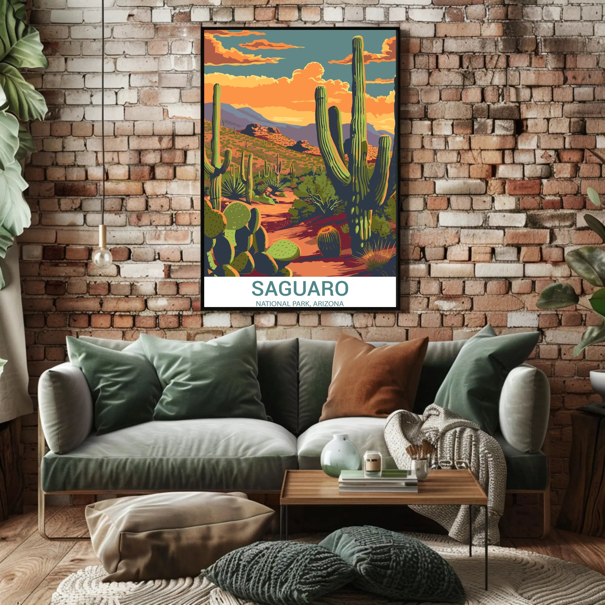 Saguaro National Park Adventure Vintage Travel Poster