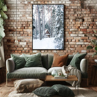 Winter Cabin In The Woods Poster