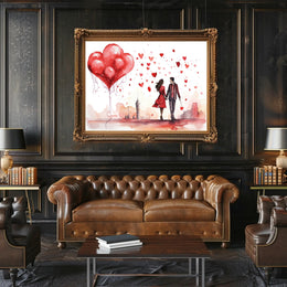 Love in the Cityscape Poster