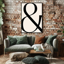 Stylized Ampersand Minimalist Artistic Poster PosterGoat