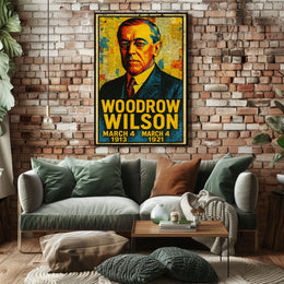 Woodrow Wilson 28th President of the United States Street Art Mashup Poster