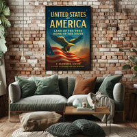 Patriotic Bald Eagle Americana Poster - Cultural or Heritage Poster PosterGoat