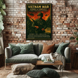 Vietnam War Echoes of Conflict Poster