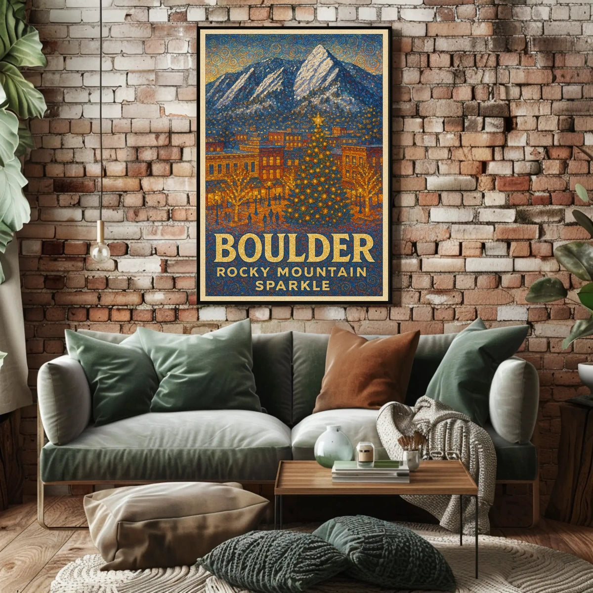 Boulder Rocky Mountain Sparkle Poster
