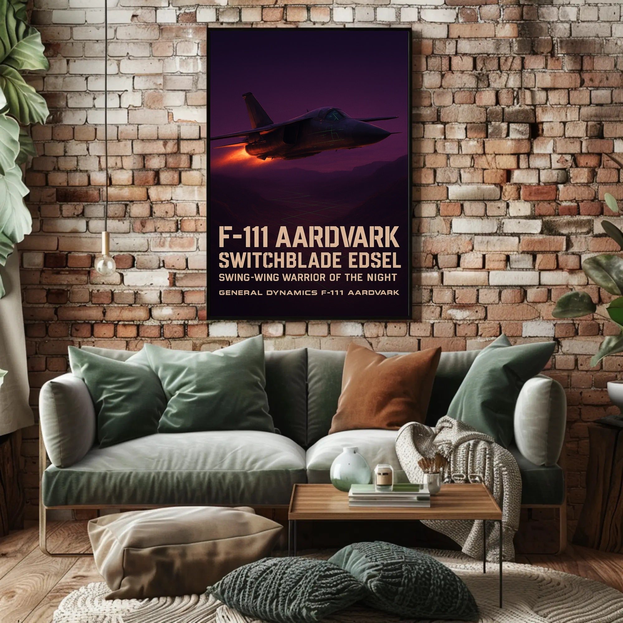F-111 Aardvark Swing-Wing Cold War Military Poster