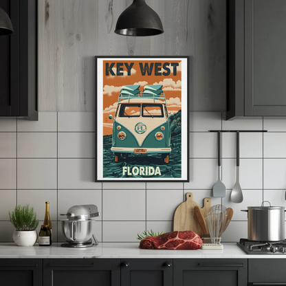 Key West Vintage Poster Florida Road Trip