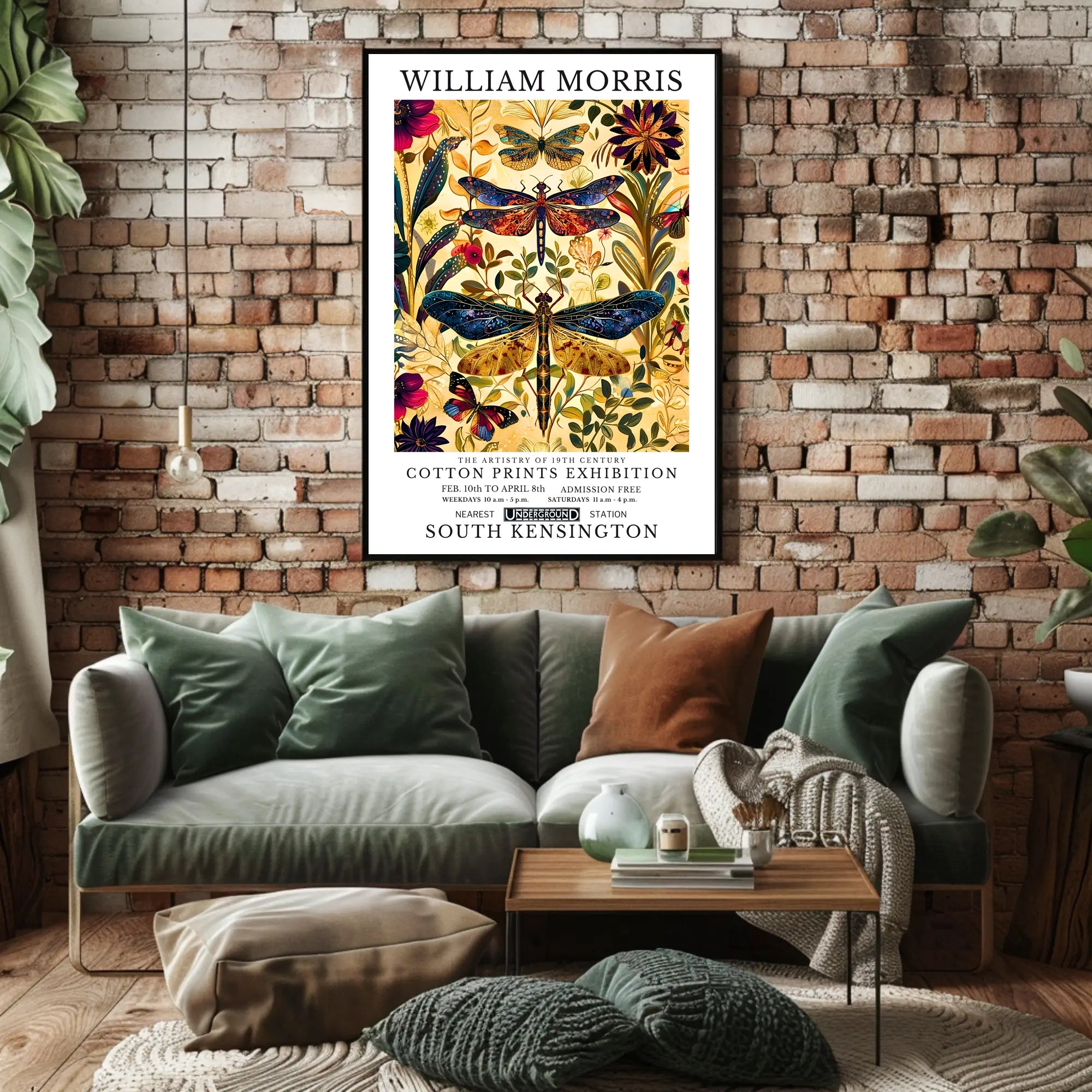 William Morris Inspired Exhibition Art Nouveau Poster