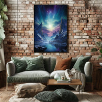 Celestial Mountain Landscape Poster