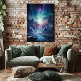 Celestial Mountain Landscape Poster