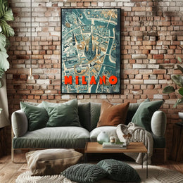Milano Cityscape Poster
