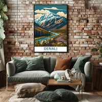 Majestic Denali National Park Scenic Mountain Poster