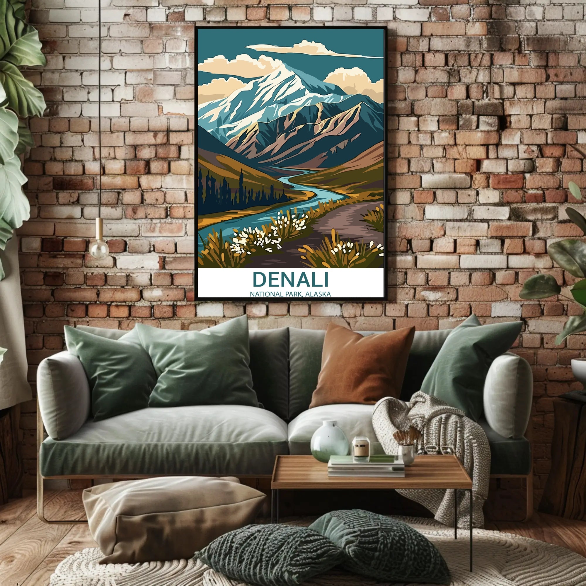 Majestic Denali National Park Scenic Mountain Poster
