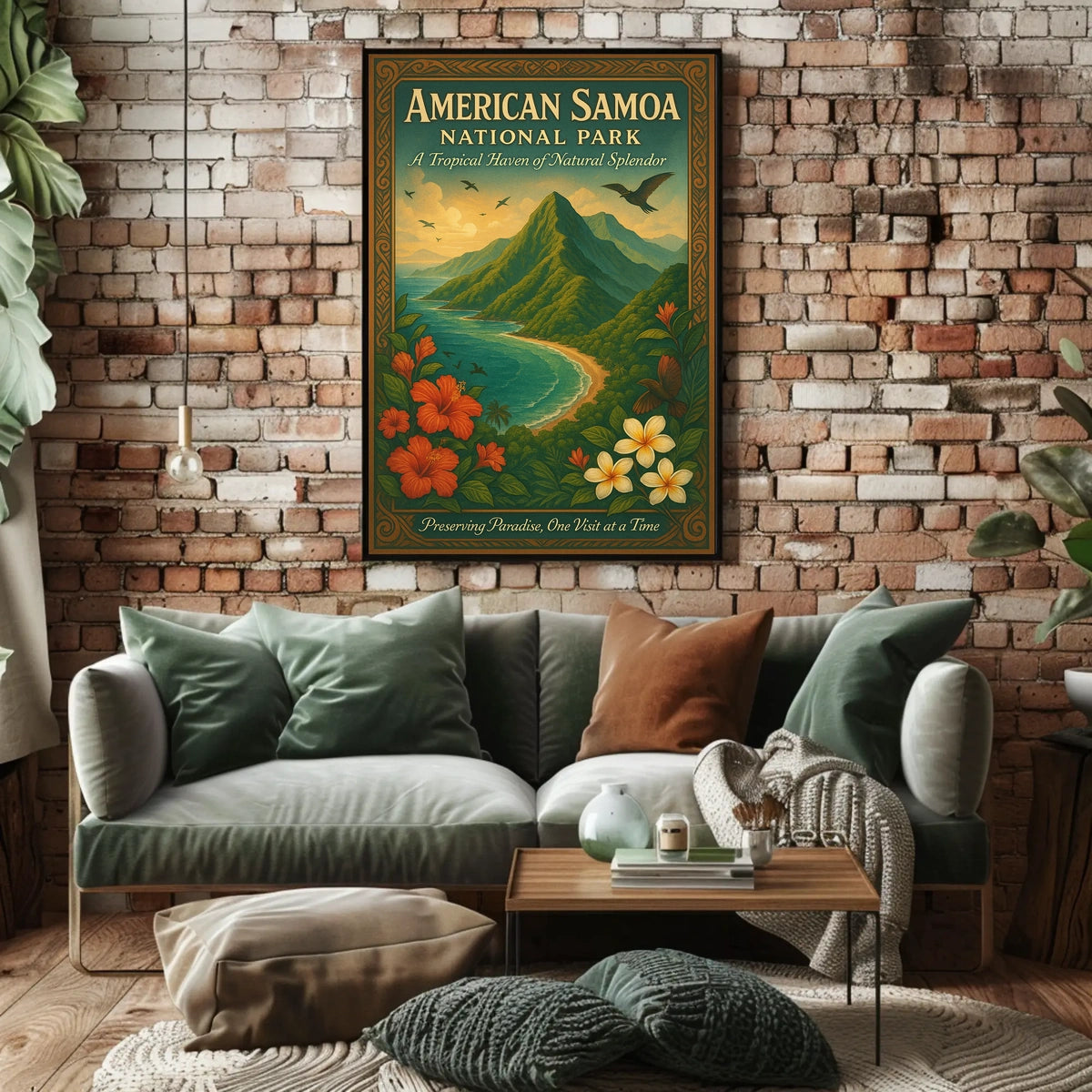 American Samoa National Park Scenic Art Poster