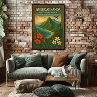 American Samoa National Park Scenic Art Poster