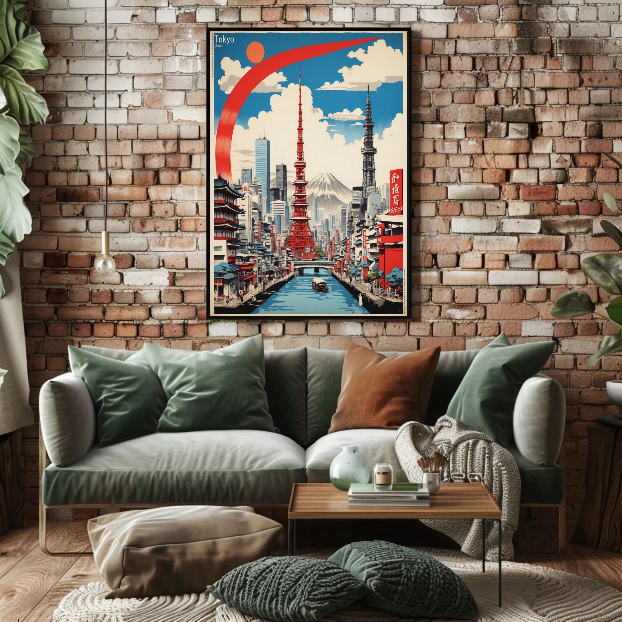 Tokyo's Vibrant Fusion in Travel Poster