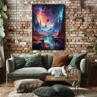 Fantastical Cosmic Journey Futuristic Sci-Fi Poster