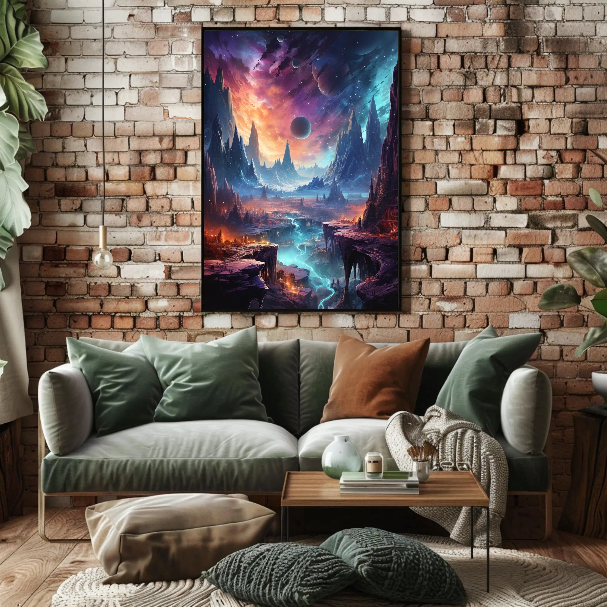 Fantastical Cosmic Journey Futuristic Sci-Fi Poster