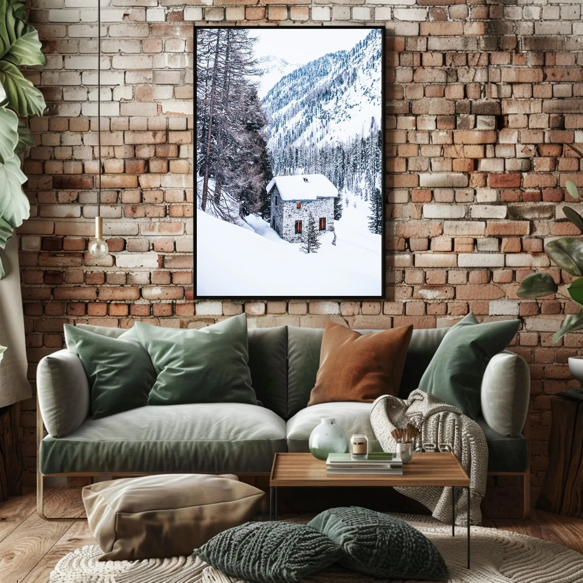 Winter Retreat in the Mountains Poster