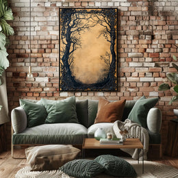 Haunting Sepia Gothic Forest - Abstract, Artistic, or Pop Culture Poster