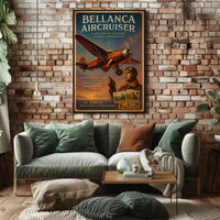 Bellanca Aircruiser Vintage Aviation Adventure Poster
