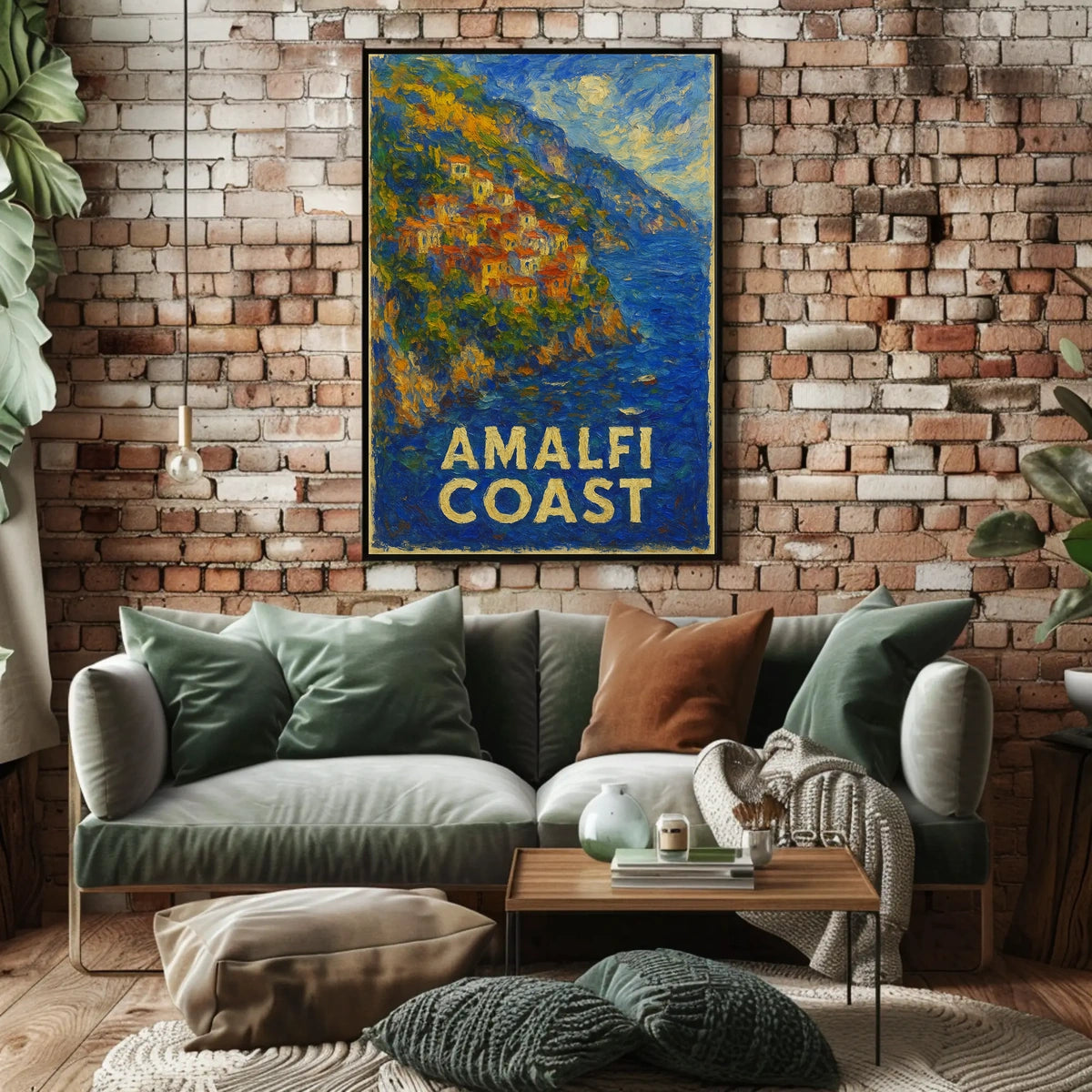 Amalfi Coast Impression Poster Wall Art 18x24 Home Decor