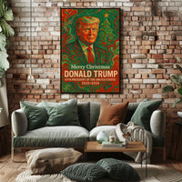 Donald Trump Abstract Christmas Political Poster