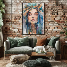 Modern Cityscape Skyscrapers Art Poster