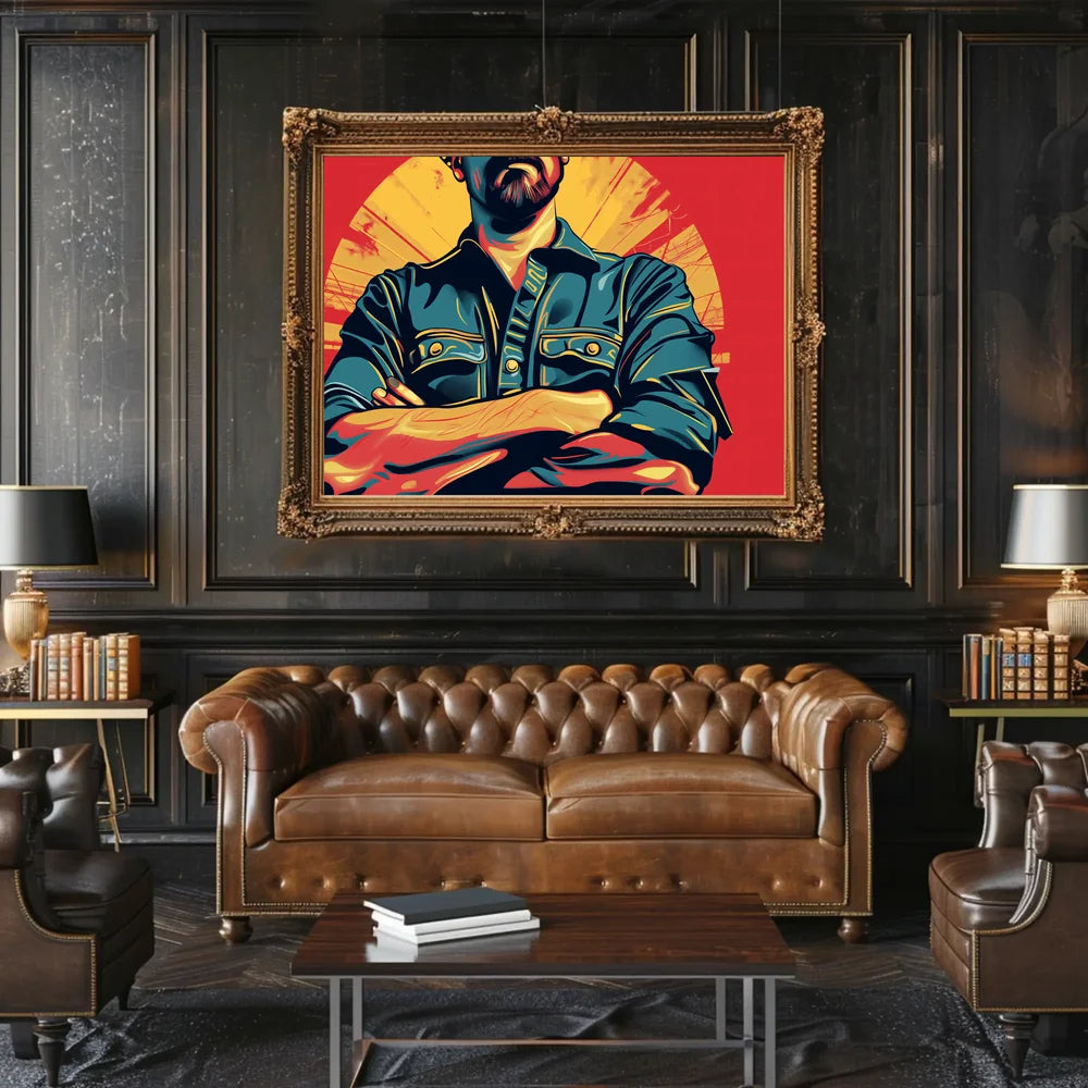 Empowering Retro Pop-Art Poster: Strength and Revolution