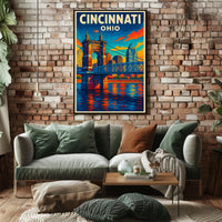 Cincinnati, Ohio Cityscape Poster